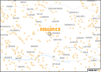 map of Podgorica
