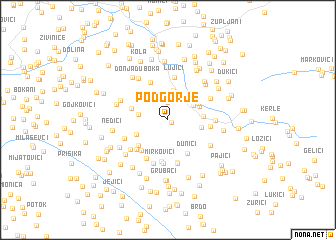 map of Podgorje