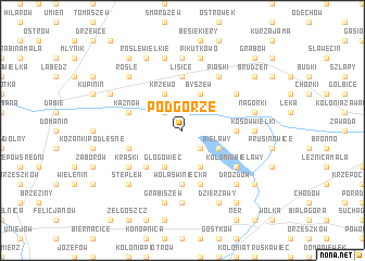 map of Podgórze