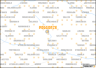 map of Podgórze