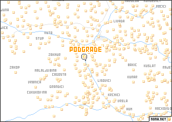 map of Podgrađe