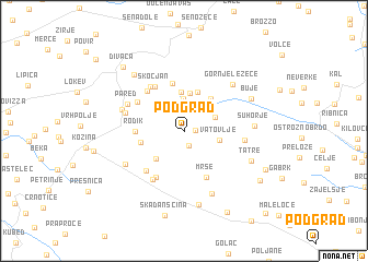 map of Podgrad