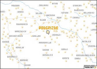 map of Podgrižđe