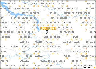 map of Podivice