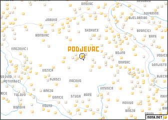 map of Podjevac