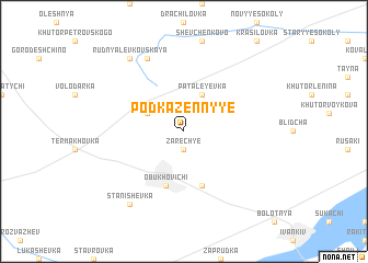 map of Podkazennyye