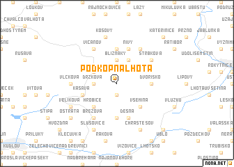 map of Podkopná Lhota