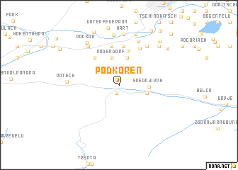 map of Podkoren