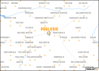 map of Podlesie