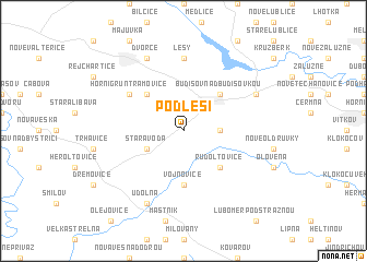 map of Podlesí