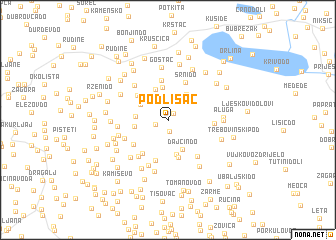 map of Podlisac
