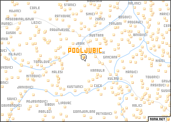map of Podljubić