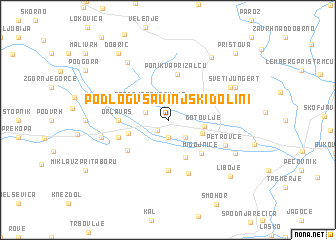 map of Podlog v Savinjski Dolini