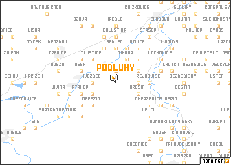 map of Podluhy