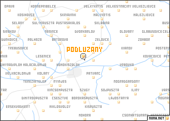 map of Podlužany