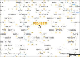 map of Podměstí