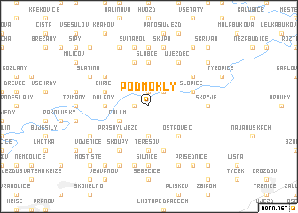 map of Podmokly