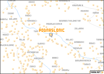 map of Podnaslonić