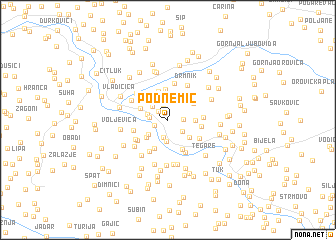 map of Podnemić