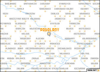 map of Podolany