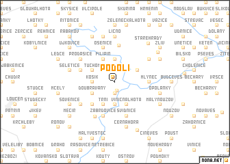 map of Podolí