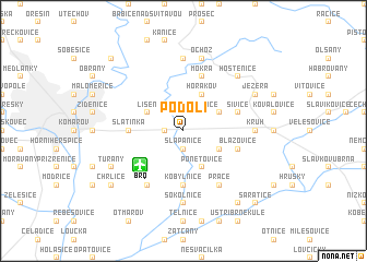 map of Podolí