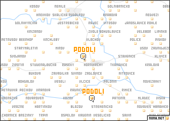 map of Podolí