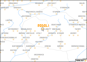 map of Podolí