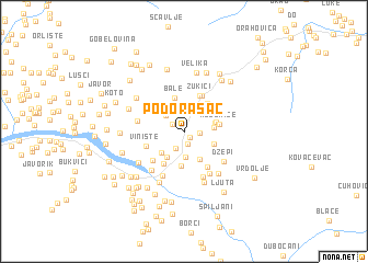 map of Podorašac