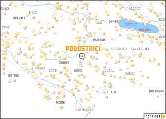 map of Podoštrići