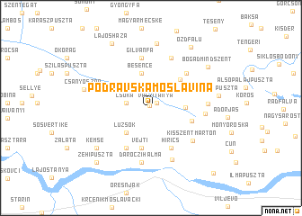 map of Podravska Moslavina