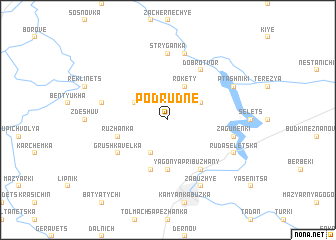 map of Podrudne