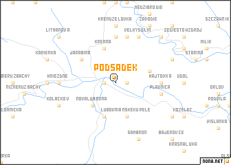 map of Podsadek
