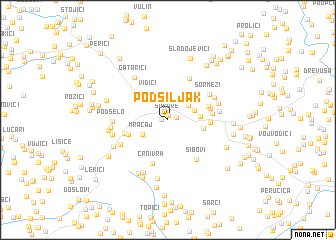 map of Podšiljak