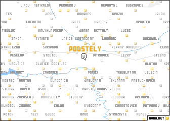 map of Podštěly