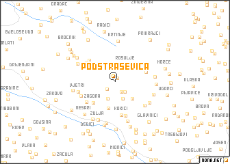 map of Podstraševica