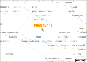 map of Podstupně