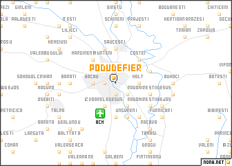 map of Podu de Fier
