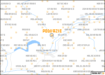 map of Podvažie