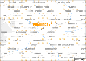 map of Podwiączyn