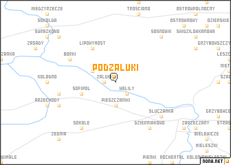 map of Podzałuki