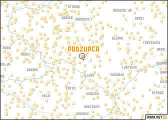 map of Podžupca
