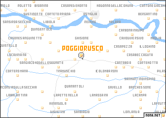 map of Poggio Rusco