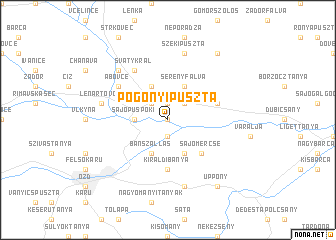 map of Pogonyipuszta