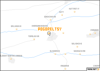 map of Pogorelʼtsy