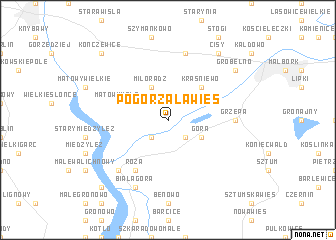 map of Pogorzała-Wieś
