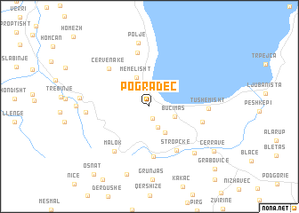 map of Pogradec