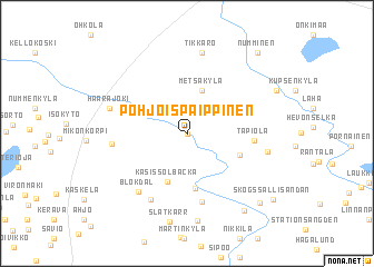 map of Pohjois-Paippinen