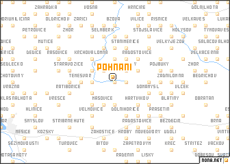 map of Pohnání