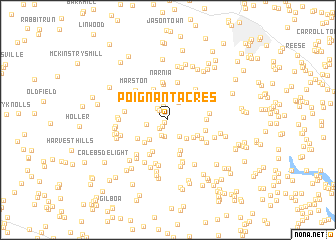 map of Poignant Acres